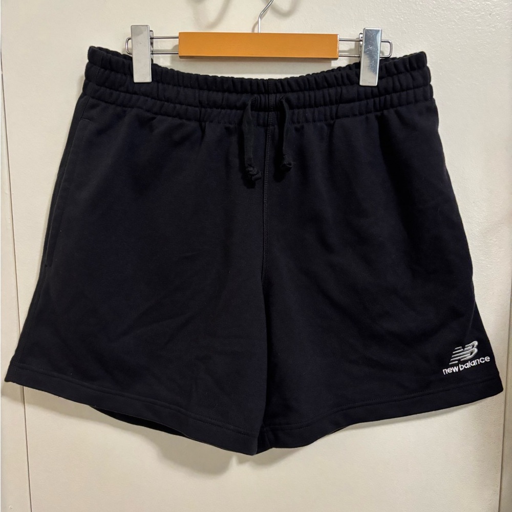 New Balance Uni-Essentials French Terry Shorts Unisex Black Size 2 Small Medium